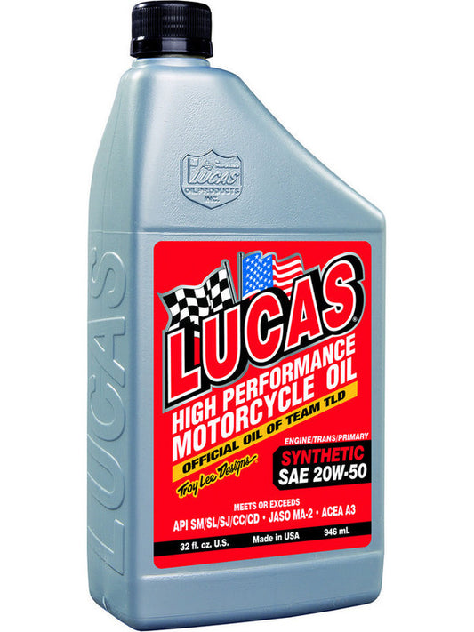 Lucas High Performance Motorcycle Oil SAE 20W-50 Synthetic 18.9 Litres 10732