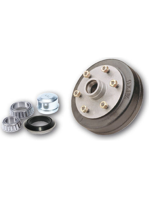 ARK 9" x 1-3/4" Hub Drum For Ford with Holden Bearings Seal Nuts Dust Cap HD9x134FH