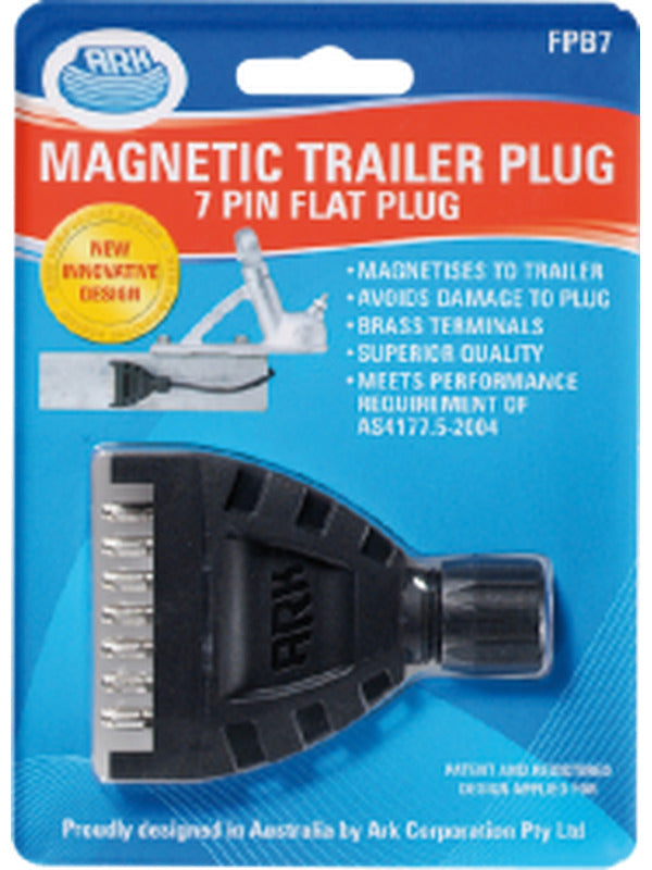 ARK 7 Pin Flat Trailer Plug Plastic Blister Pack FPB7