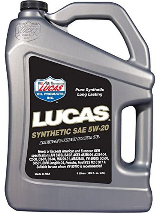 Lucas Synthetic SAE 5W-20 European Motor Oil 5 Litres 10127