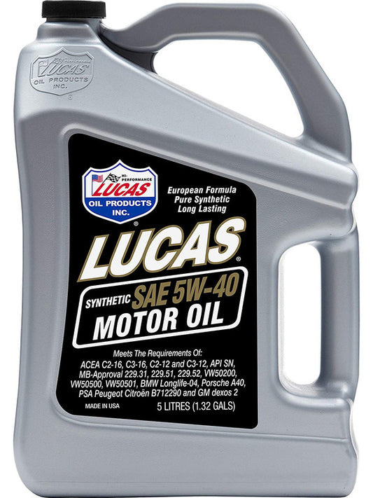 Lucas Synthetic SAE 5W-40 European Motor Oil 5 Litres 10187