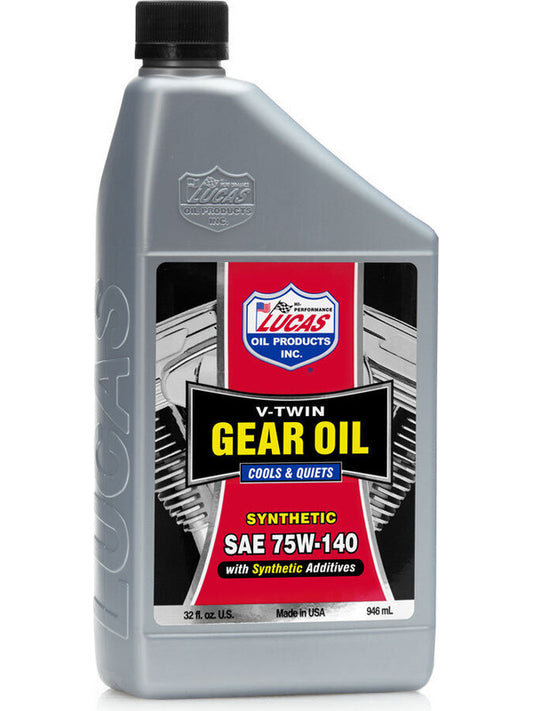 Lucas Synthetic SAE 75W-140 V-Twin Gear Oil 946ml 10791