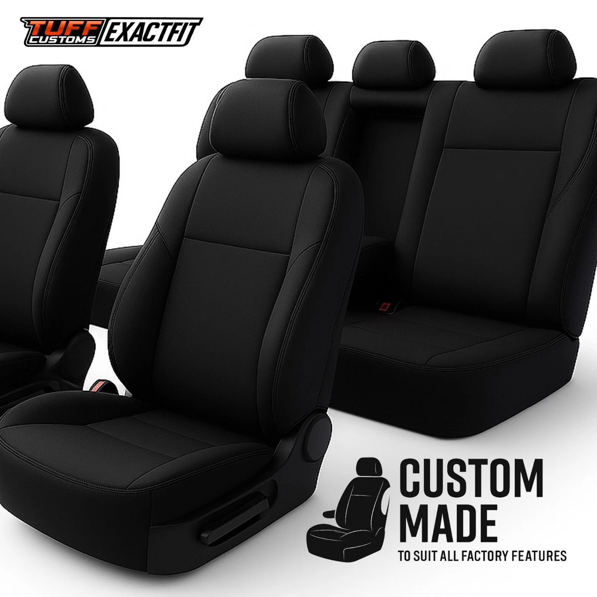 TUFF Customs ExactFit Neoprene Front Seat Covers FORD EVEREST 7/2022-2026
