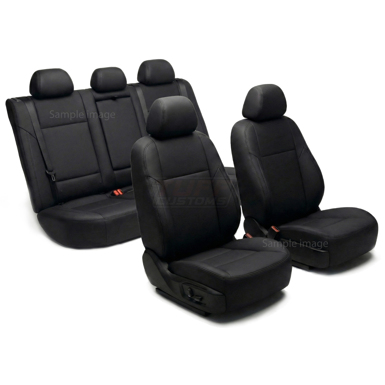 Tuff Customs Neoprene Seat Covers For Nissan Navara D23 NP300 S5 ST ST-X 10/2000-2025 2 Rows Black