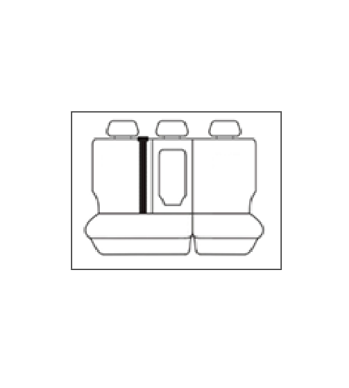Tuff Canvas 2nd Row Seat Covers For TOYOTA PRADO 150 GX GXL VX 2009-7/2024 Charcoal
