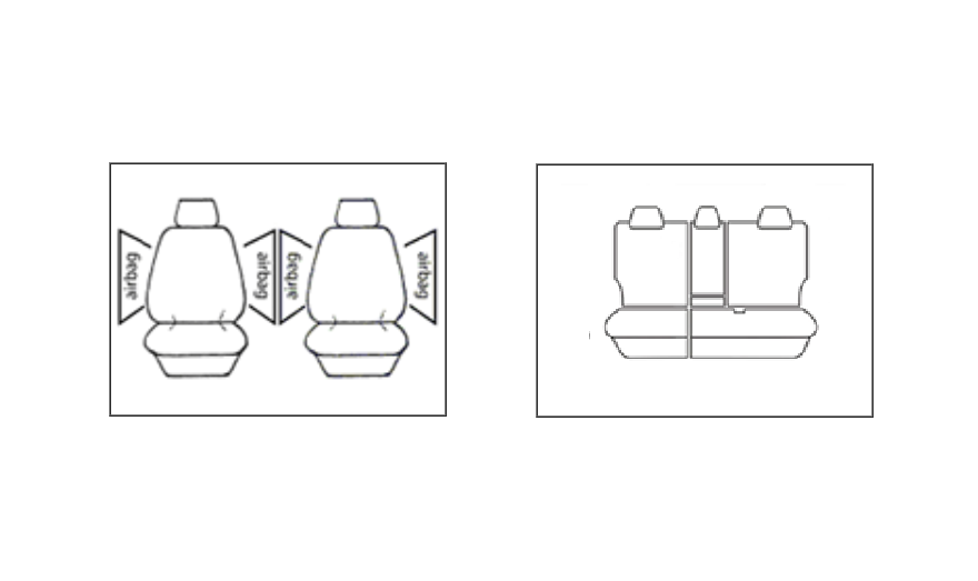 Custom CHARCOAL Seat Covers 2 Rows For TOYOTA RAV4 ACA33R CV CRUISER CRUISER L EDGE 1/2006-1/2013