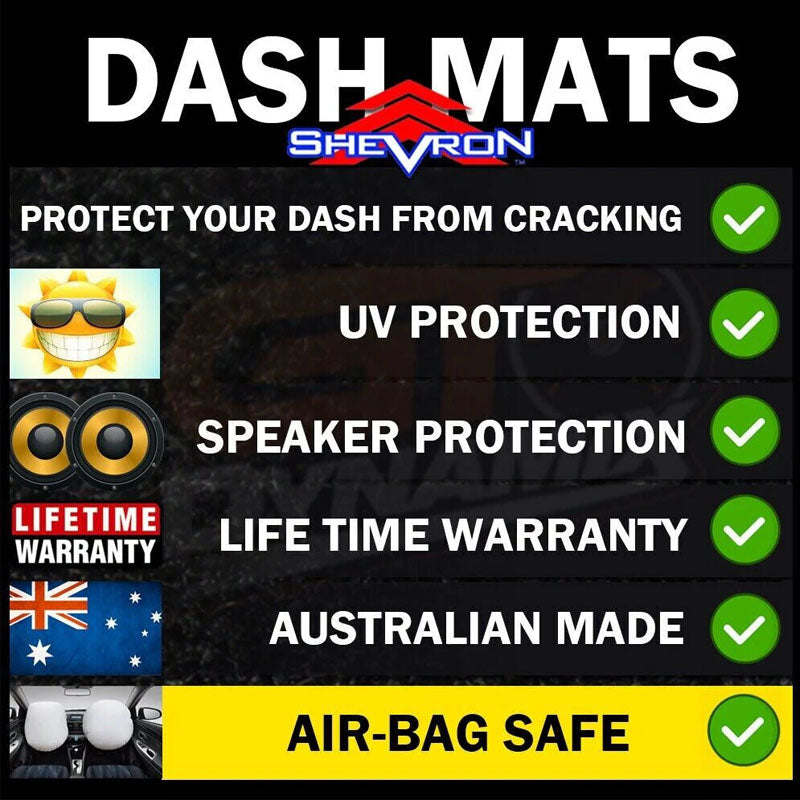 Shevron Charcoal Dash Mat For Holden Astra BL Sedan 5/2017-6/2020 DM1481