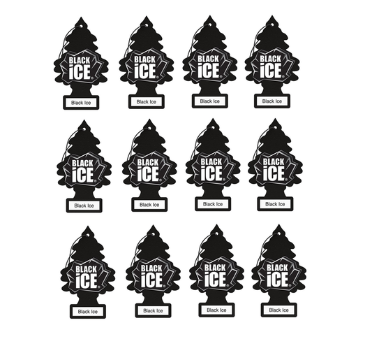 Little Trees Air Freshener Black Ice (Pack of 12) 10155