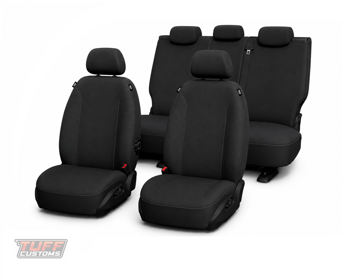 SuperTuff Canvas Black Seat Covers 2 Rows For TOYOTA LANDCRUISER FJA300 LC300-GX 7/2021-2026