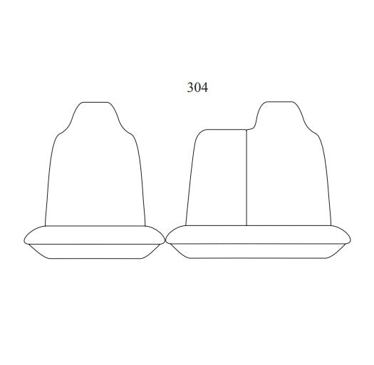 Tradies Canvas Grey Seat Covers Front For TOYOTA HIACE LWB SLWB VAN BUCKET & 3/4 BENCH 3/2005-2014