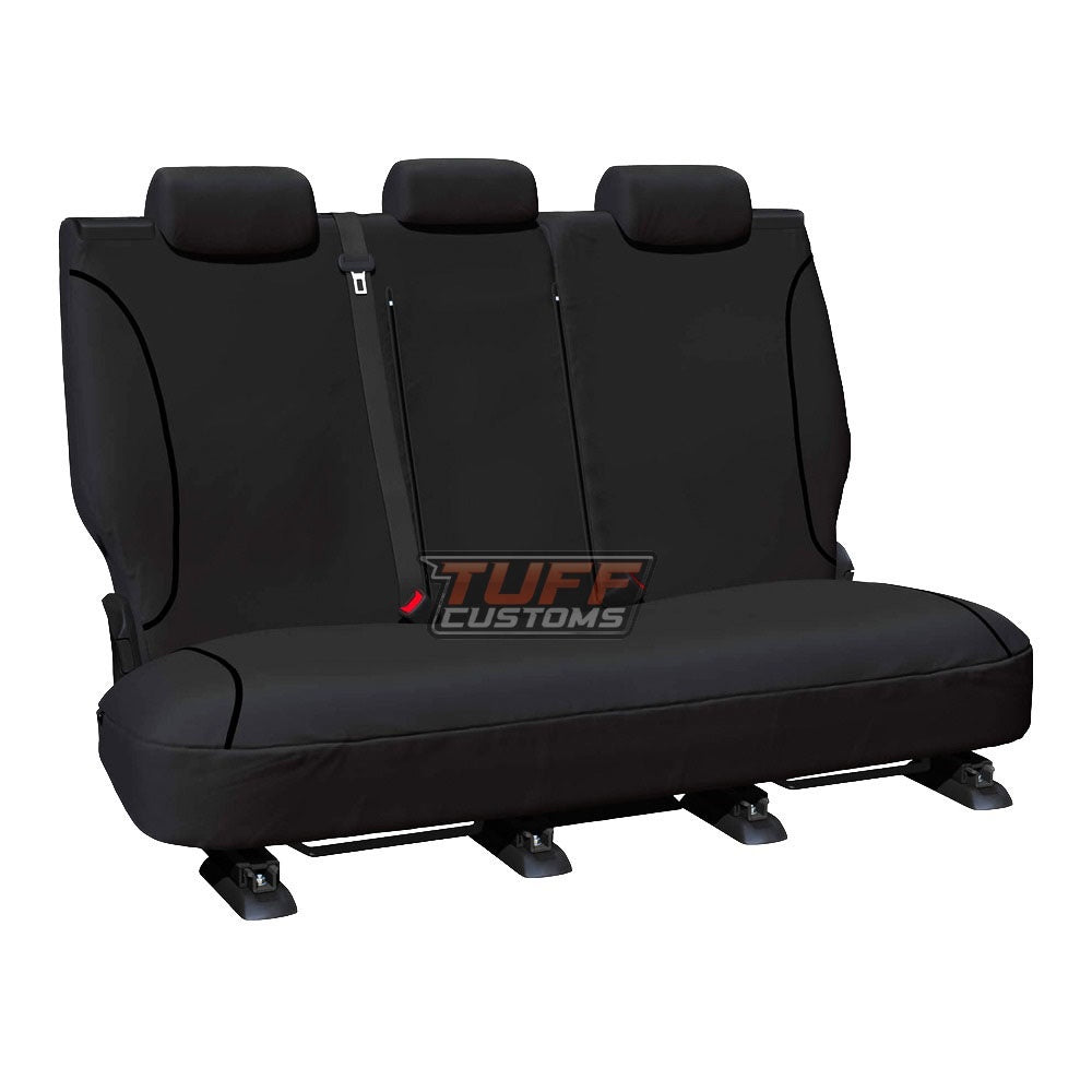 Tradies Canvas Black Seat Covers Rear VOLKSWAGEN AMAROK 2H ALL BADGES EXCL. ULTIMATE 2/2011-6/2022