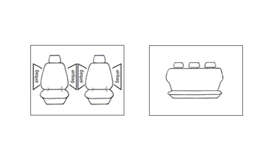 Tuff Canvas 2 Rows Seat Covers For TOYOTA HILUX DOUBLE CAB N70 SR SR5 10/2009-6/2015 BLACK