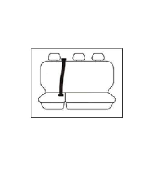 Tuff Canvas Rear Seat Covers VW AMAROK 2H TSI300 TDI340 TDI400 2011-11/2022 Charcoal