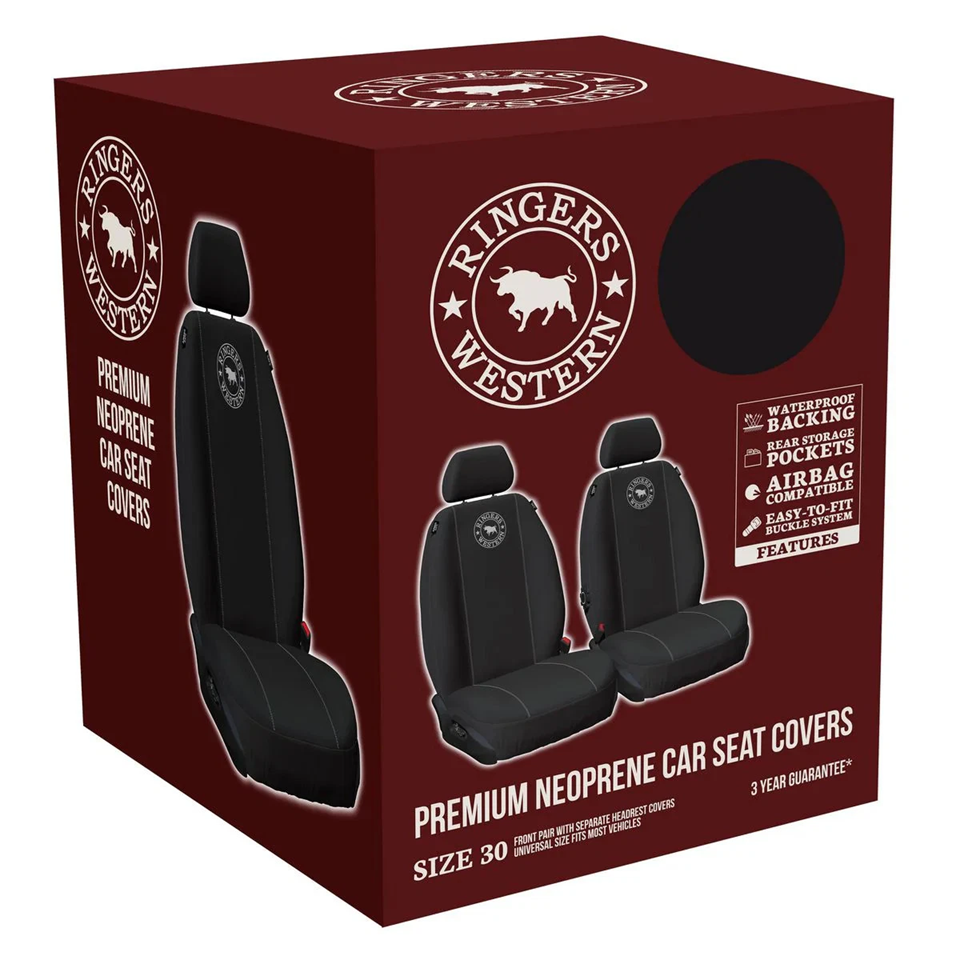 Ringers Western Neoprene Universal Front Seat Covers MITSUBISHI OUTLANDER ZG ZH LS VR VRX XLS 10/2006-10/2012