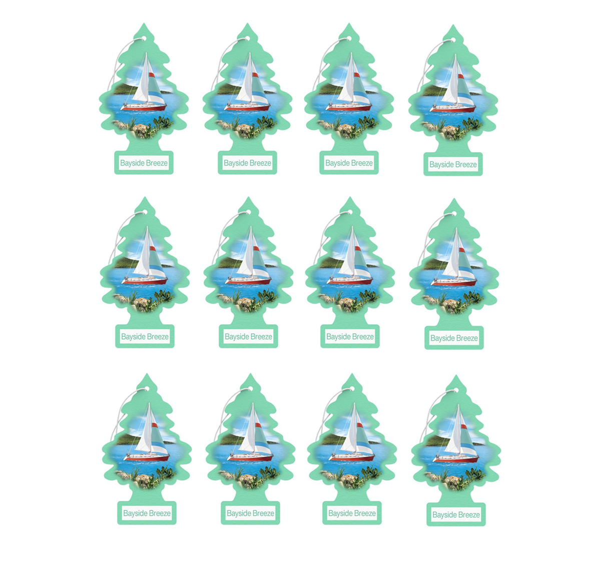 Little Trees Air Freshener Bayside Breeze (Pack of 12) 17121