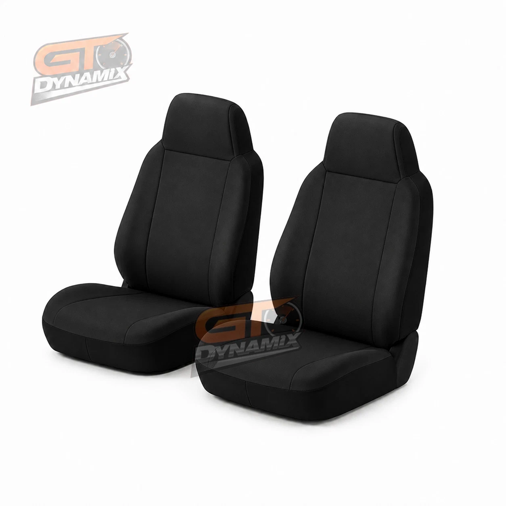Tuff Canvas Front Seat Covers For TOYOTA HILUX SINGLE CAB WORKMATE SR 05-15 Black