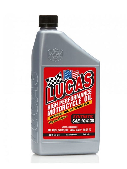 Lucas High Performance Motorcycle Oil SAE 10W-30 Synthetic 946ml 90708