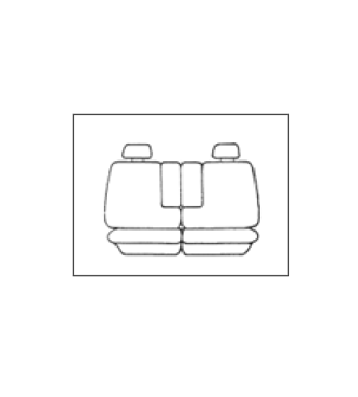 Tuff Canvas 2nd Row Seat Covers NISSAN PATROL GU DX ST ST-L Ti 2004-1/2013 Charcoal