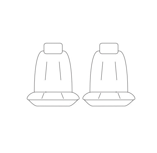 SuperTuff Canvas Charcoal Seat Covers 2 Rows FORD RANGER PY XL XLS DUAL CAB 6/2022-2026