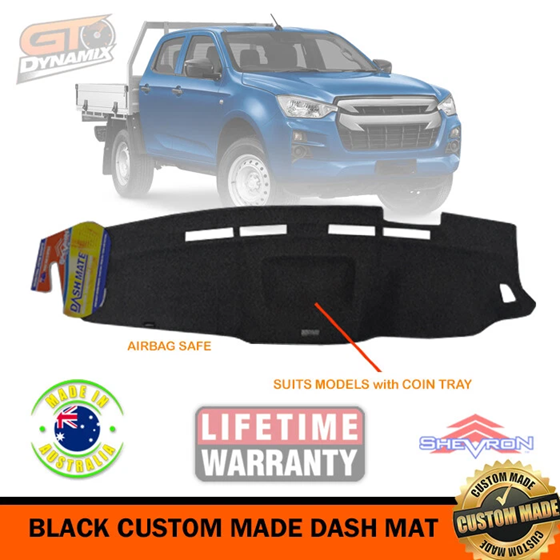 TUFF Customs EXACTFIT Neoprene Seat Covers + Shevron Dash Mat DM1593 Coin tray For Isuzu D-MAX 2020-2026