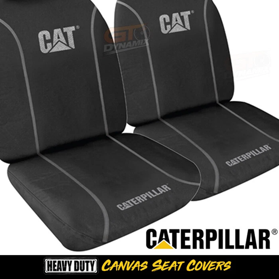 Official CAT Caterpillar HD Poly Canvas Seat Covers For TOYOTA LANDCRUISER 100 VX GXL RV 1998-10/2007