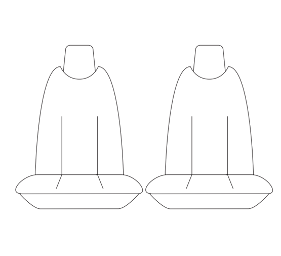 TUFF HD TRADE Canvas Seat Covers Front For Toyota Hilux N90 SR SR5 8/2025-2026 Black