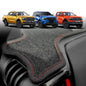 Shevron Black Dash Mat + Red Stitching Ford Ranger Wildtrak Raptor & Platinum w/ In Dash Glove Box 5/2022-2026 DMR1652