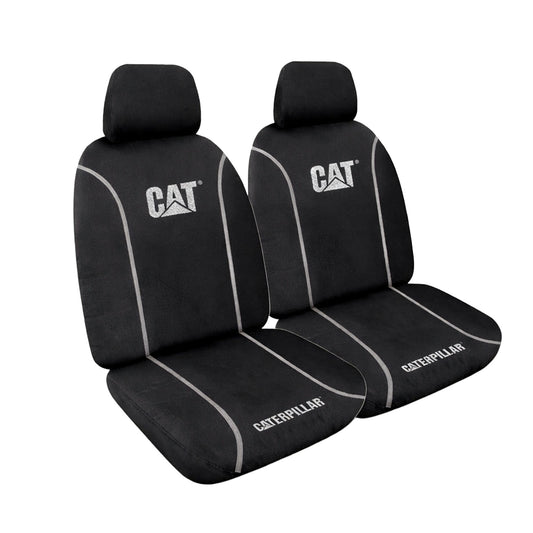 Official CAT Caterpillar HD Poly Canvas Seat Covers MITSUBISHI TRITON ML GL GLX SINGLE CAB BUCKET SEATS 7/2006-7/2009