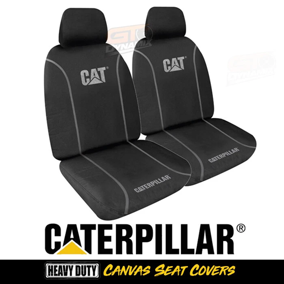 Official CAT Caterpillar HD Poly Canvas Seat Covers KIA RONDO RP SI WAGON 6/2013-10/2020