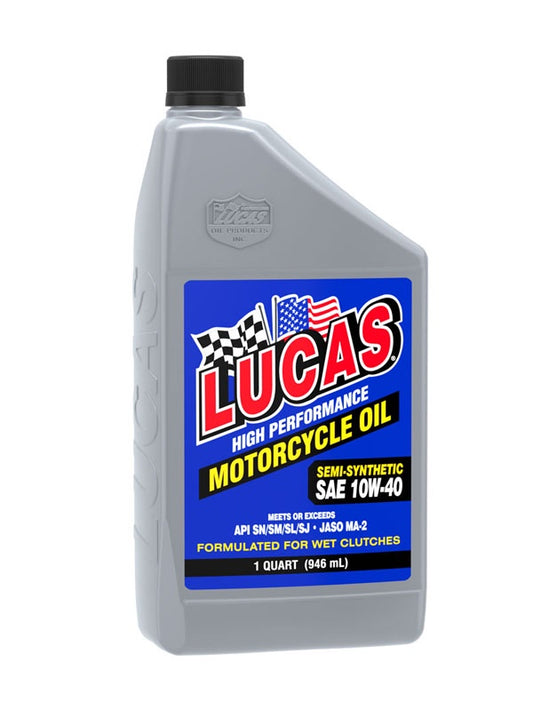 Lucas High Performance Motorcycle Oil SAE 10W-40 Semi Synthetic 946ml 10710