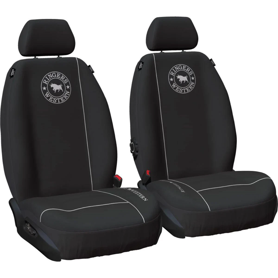 Ringers Western Canvas Universal Front Seat Covers NISSAN NAVARA D23 NP300 SERIES 1 & 2 DX RX RX ST ST-X DUAL CAB 3/2015-10/2017