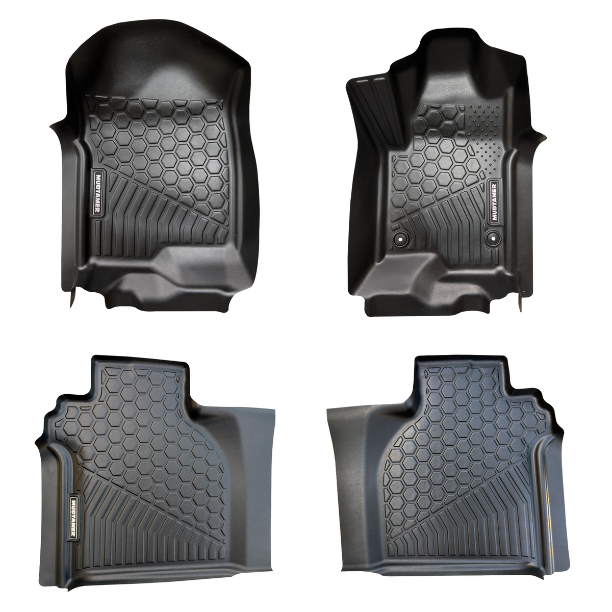 Mudtamer Floor Mats Full Set Front & Rear For Chevrolet Silverado 1500 2020-2026 2500 2021-2026