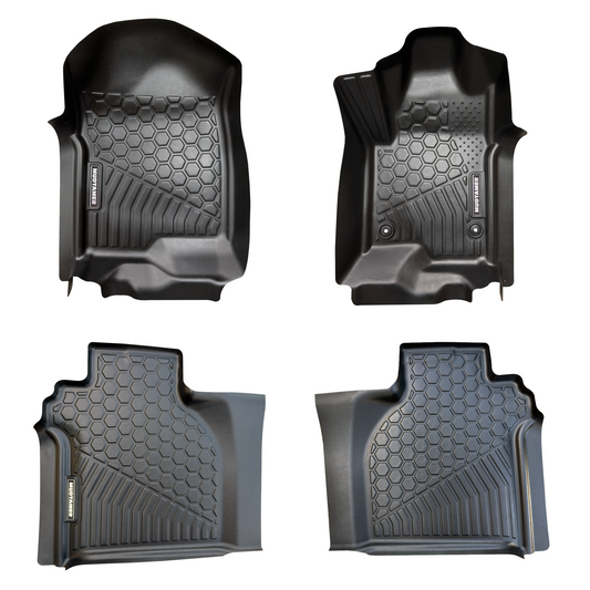 Mudtamer Floor Mats Full Set Front & Rear For Chevrolet Silverado 1500 2020-2026 2500 2021-2026