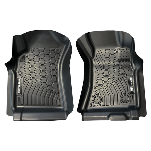 Mudtamer Floor Mats Front Set For Toyota N70 Hilux 2011-2015 Twist-Lock Clips