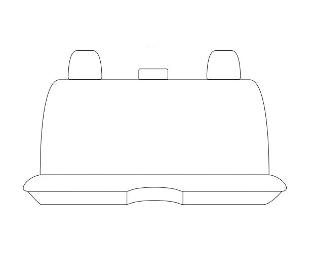Tradies Canvas Black Seat Covers 2 Rows FORD RANGER PY XL XLS DUAL CAB 6/2022-2026