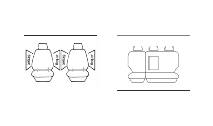 Custom Black Seat Covers 2 Rows MITSUBISHI PAJERO SPORT QE QF GLX GLS 2015-2026