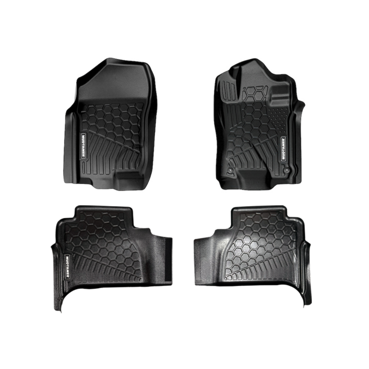 Mudtamer Floor Mats Full Set Front & Rear For Nissan Navara NP300 2014-2026 Manual & 2017-2026 Auto