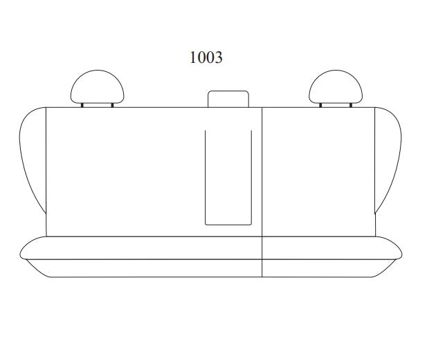 Getaway Neoprene w/ Black Stitch Seat Covers Middle MITSUBISHI PAJERO NT NW ALL BADGES EXCLUDING EXCEED GLS VR-X 7 SEAT 2009-2014