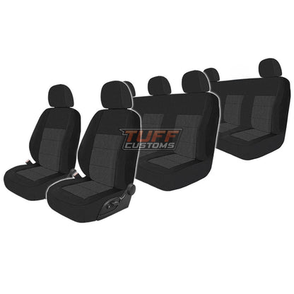 Premium Seat Covers 3 Rows Charcoal Grey For Toyota Landcruiser 200 Series GXL 2007-2021