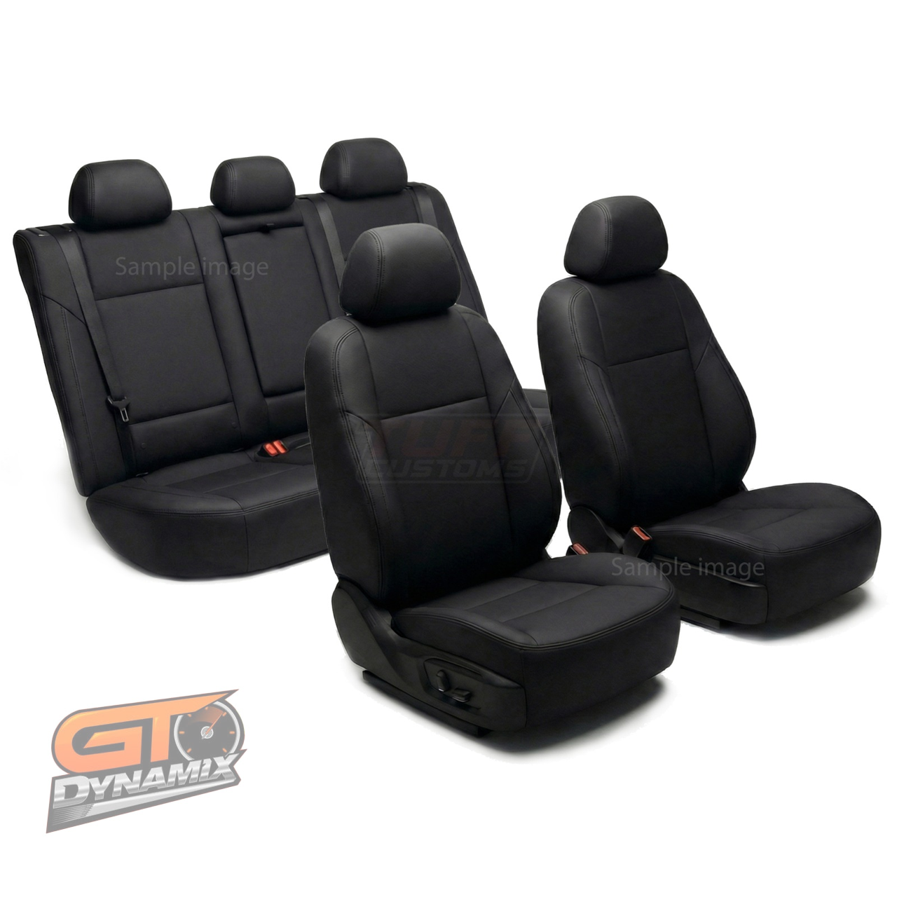 TUFF Customs 2 Rows Neoprene Seat Covers + Shevron Dash Mat DM1638D with HUD For Mitsubishi Outlander ZM LS 2021-2025