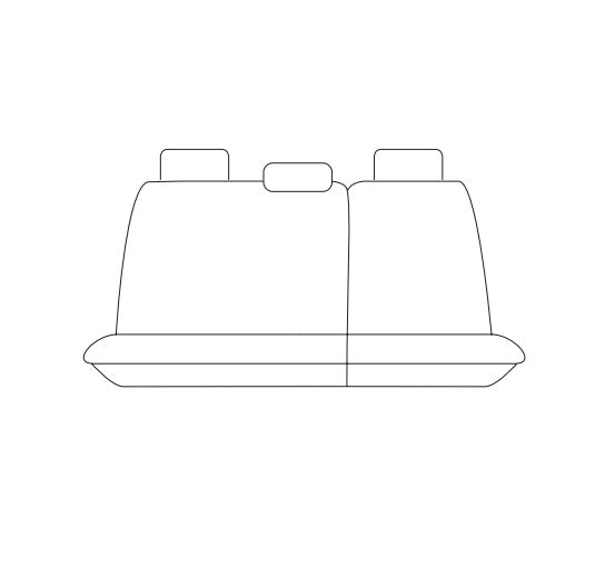Tradies Canvas Grey Seat Covers Middle For TOYOTA LANDCRUISER 100 SERIES GXL RV 1998-10/2007 NO LUMBAR ALLOWANCES ON DRIVER BASE