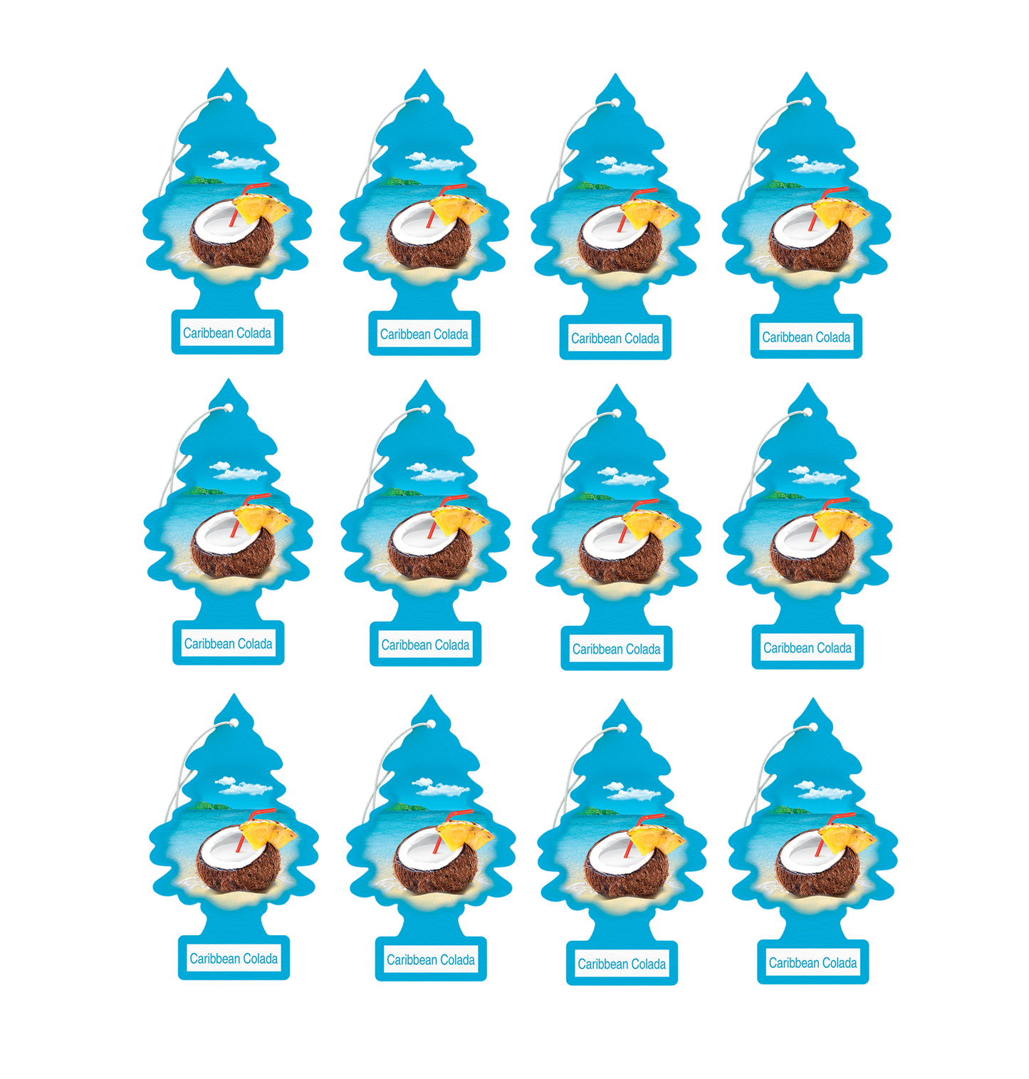 Little Trees Air Freshener Caribbean Colada (Pack of 12) 10324