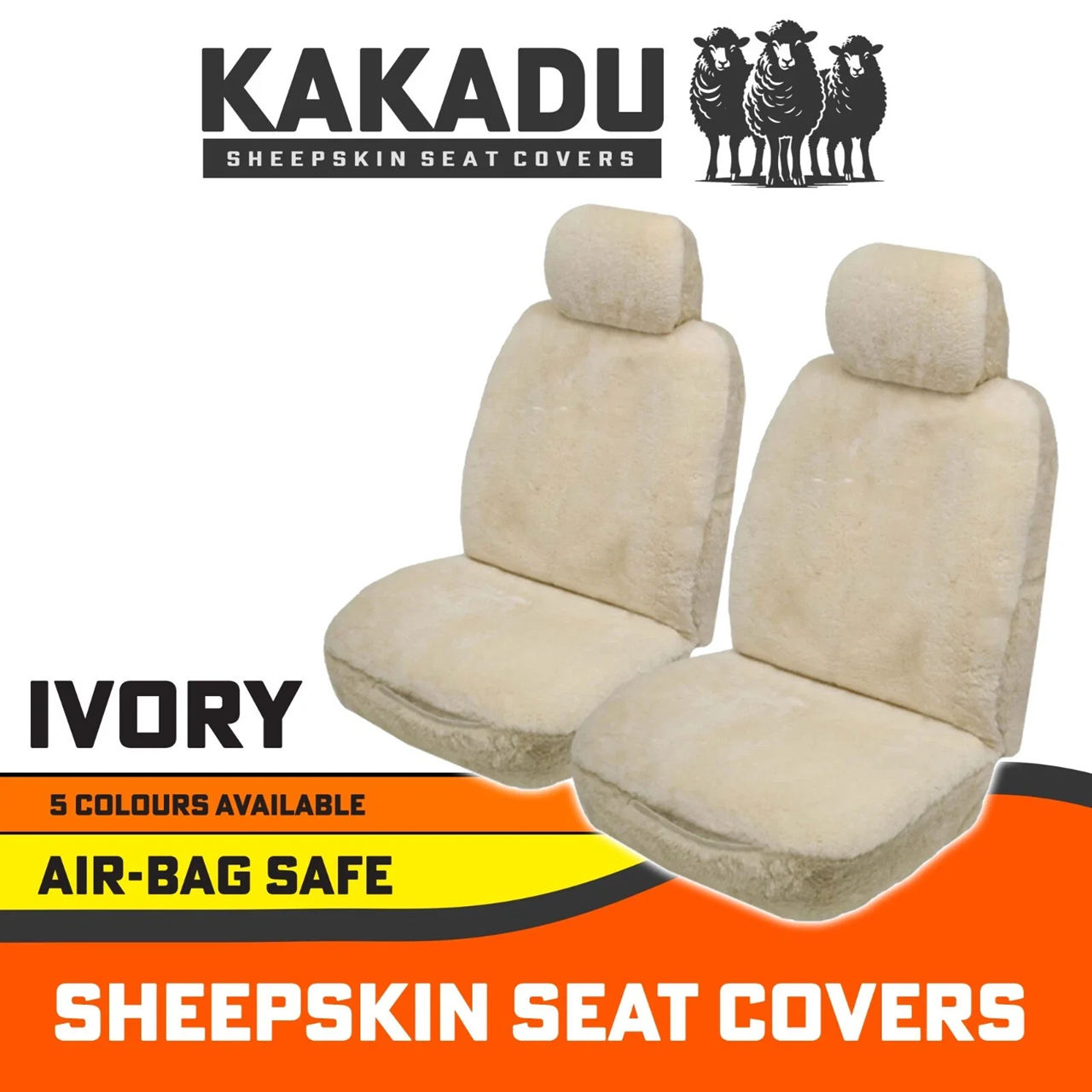 KAKADU Executive Universal Sheepskin Car Seat Covers MAZDA 6 GL SPORT SEDAN WAGON 9/2016-2025 5 Colours Available