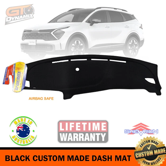 TUFF Customs 2 Rows Neoprene Seat Covers + Shevron Dash Mat DM1642 For Kia Sportage GT-LINE SX 2021-2025