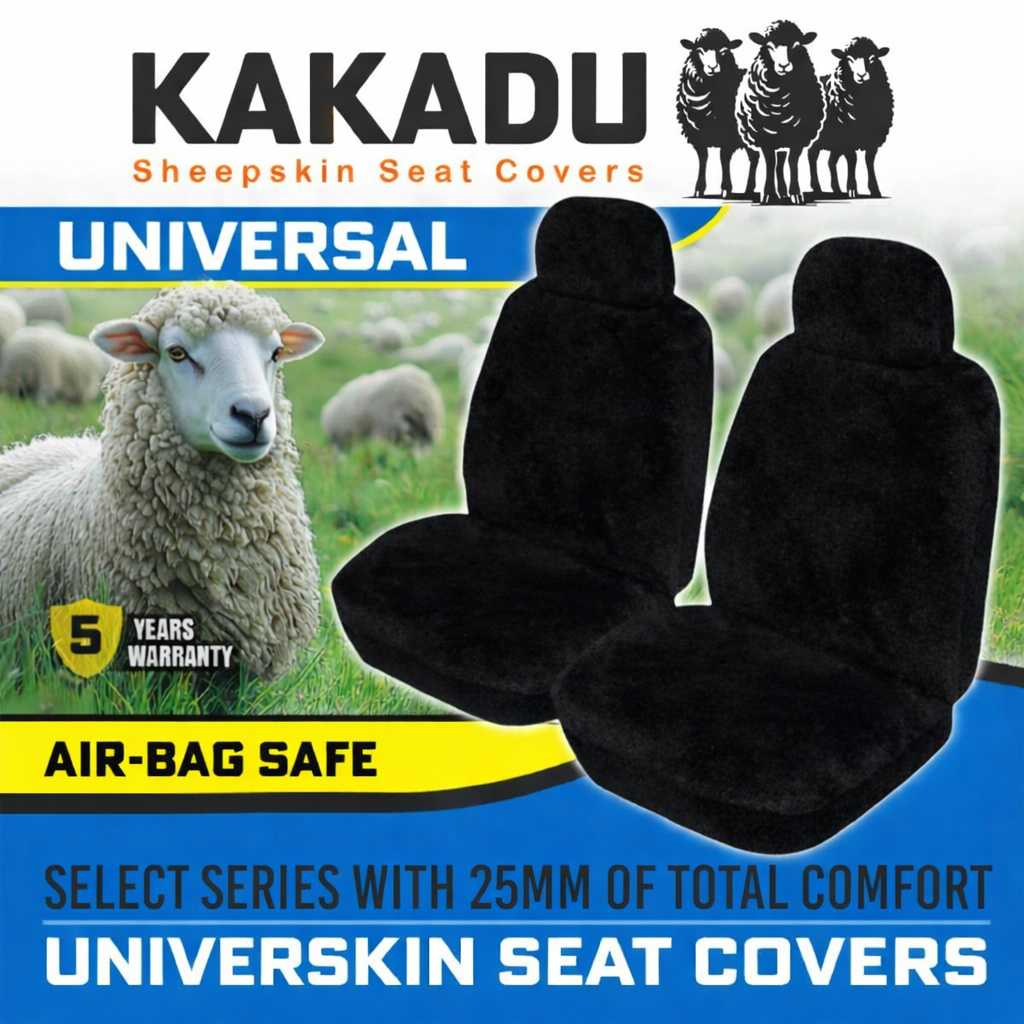 KAKADU Select Universal Sheepskin Car Seat Covers HOLDEN VECTRA ZC XC CD CDX SEDAN 3/2003-2006 5 Colours Available