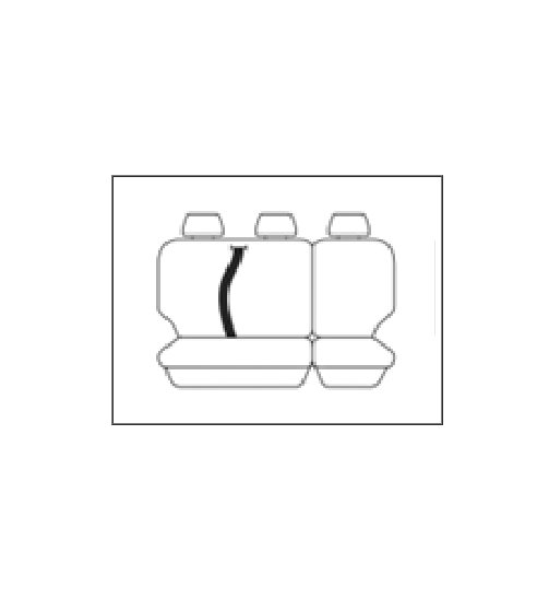 Tuff Canvas 2nd Row Seat Covers For TOYOTA LANDCRUISER 100 GXL 1998-2007 Charcoal