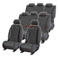 TUFF HD TRADE Canvas Seat Covers 3 Rows For Toyota Landcruiser 200 Series 2009-2020 Charcoal