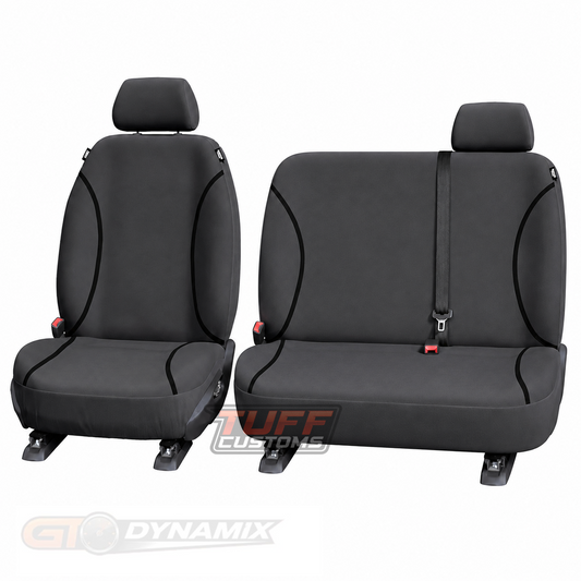 TUFF HD TRADE Canvas Seat Covers Front For Toyota Landcruiser 105 STANDARD 1998-2007 Charcoal