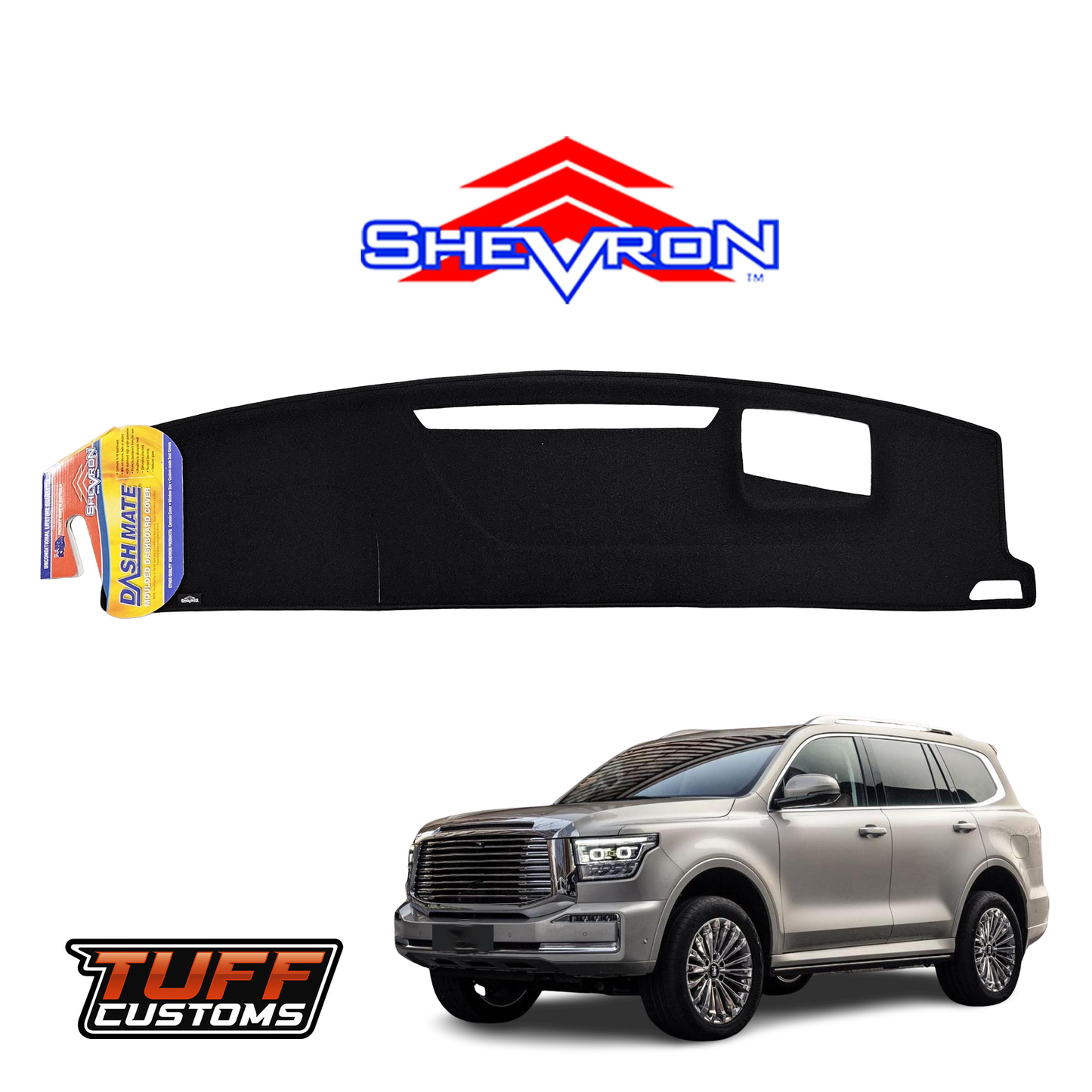 Shevron Dash Mat GWM Tank 500 Lux Ultra Vanta HEV w/ HUD 11/2023-2025 DM1730D Black