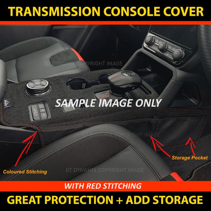Shevron Transmission Console Cover + Red Stitching For Isuzu D-Max LS-M LSU Auto 7/2020-2024